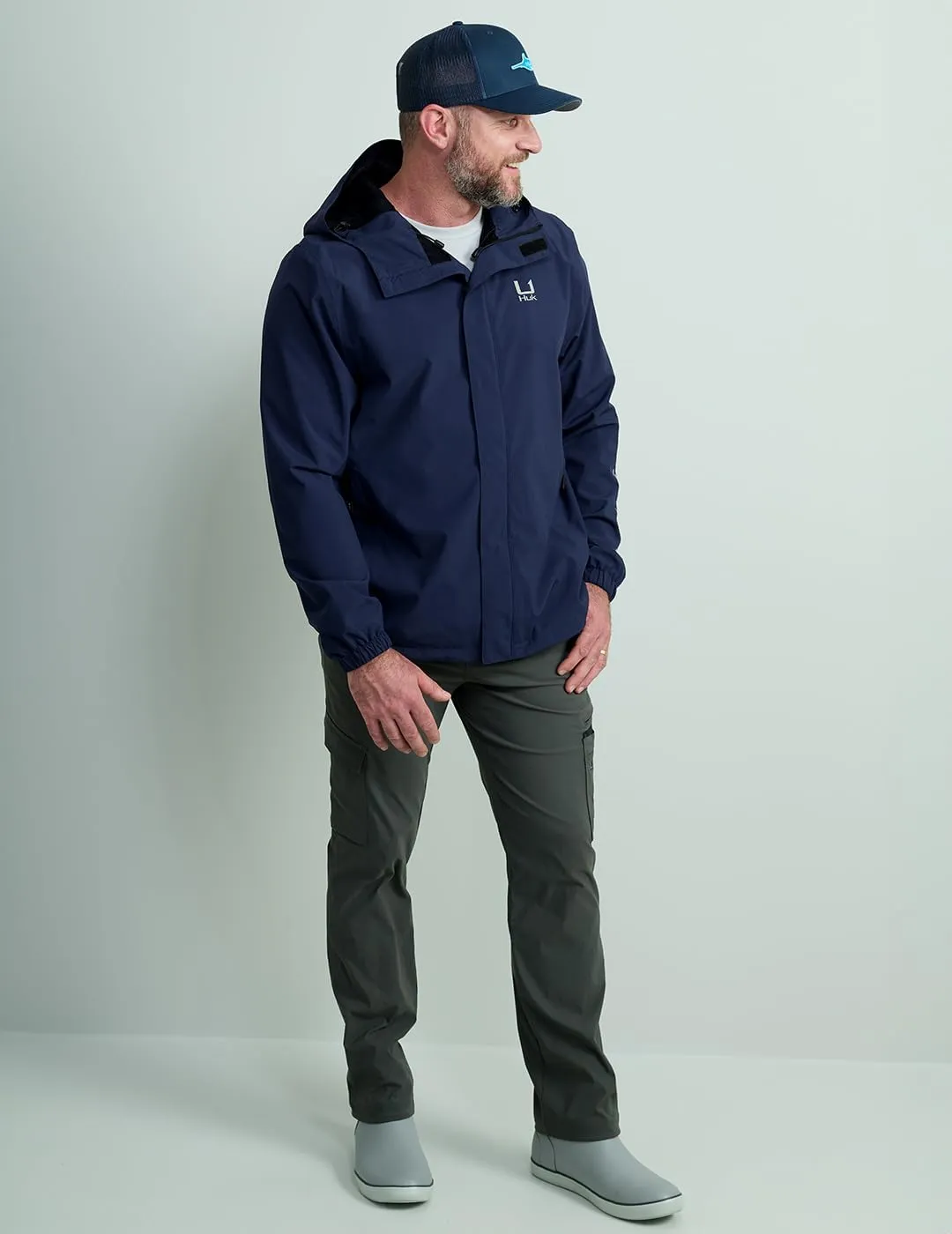 HUK Men's Storm Jacket, Heavy Duty Fishing Rain Coat