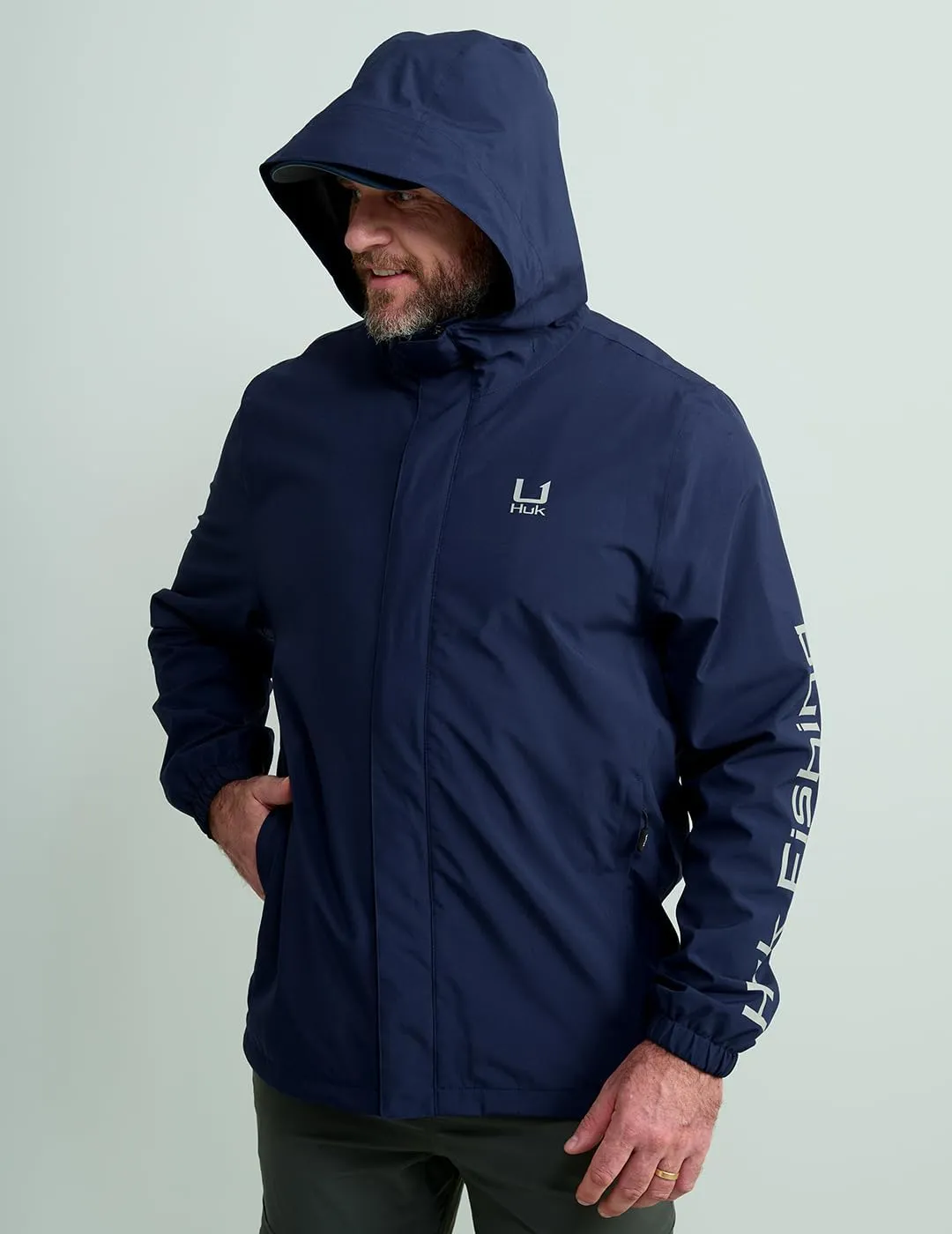 HUK Men's Storm Jacket, Heavy Duty Fishing Rain Coat