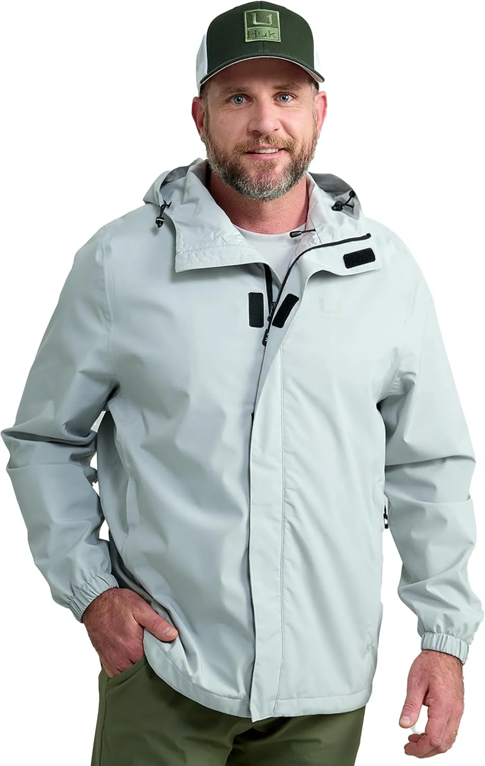HUK Men's Storm Jacket, Heavy Duty Fishing Rain Coat