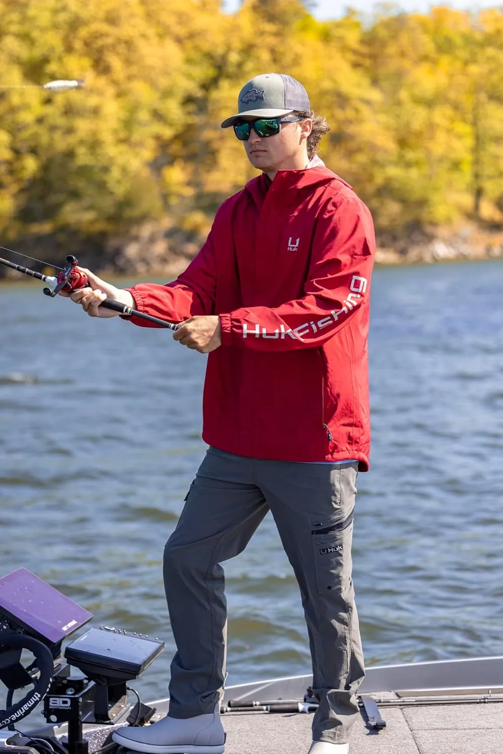 HUK Men's Storm Jacket, Heavy Duty Fishing Rain Coat