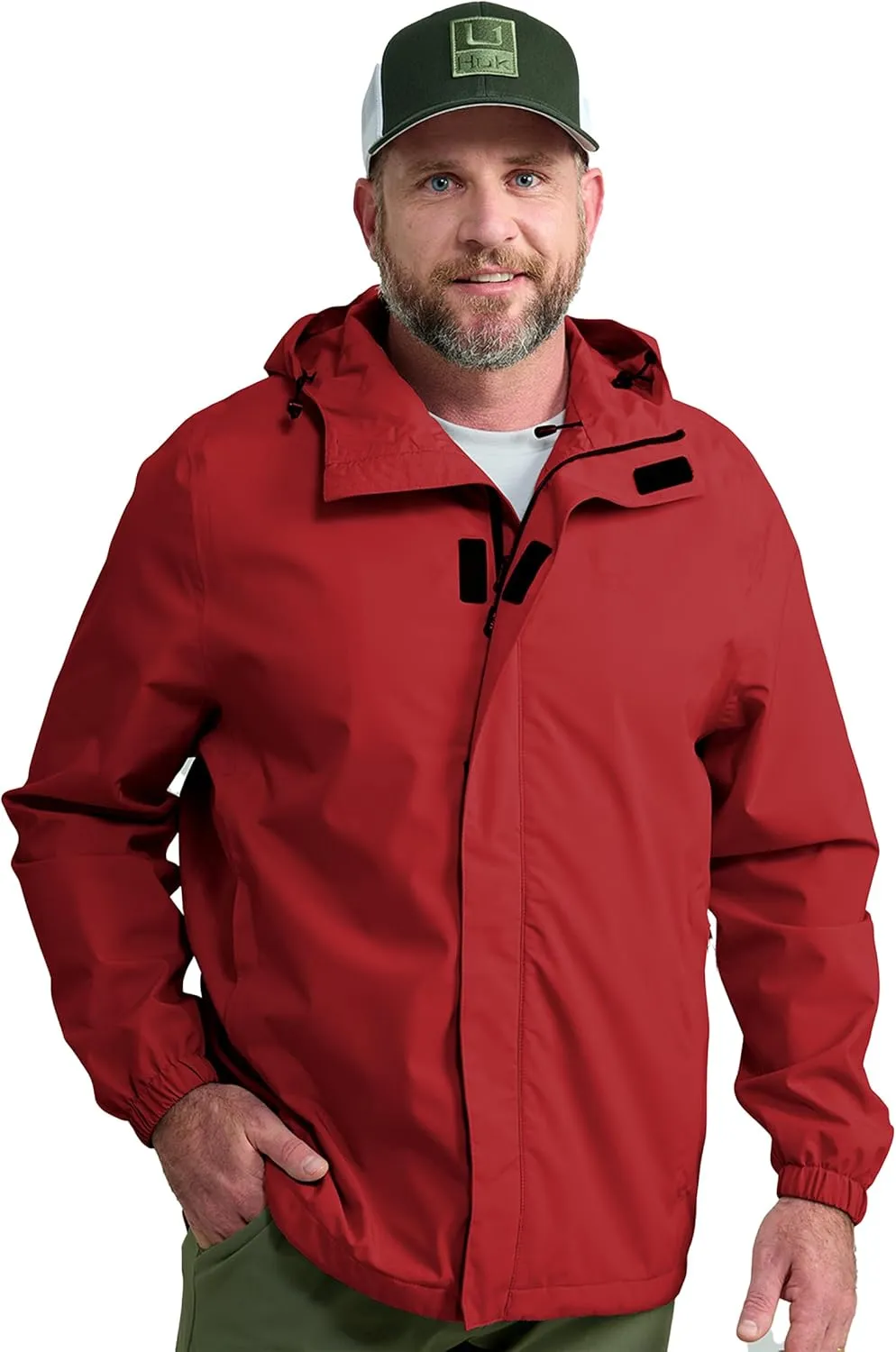 HUK Men's Storm Jacket, Heavy Duty Fishing Rain Coat
