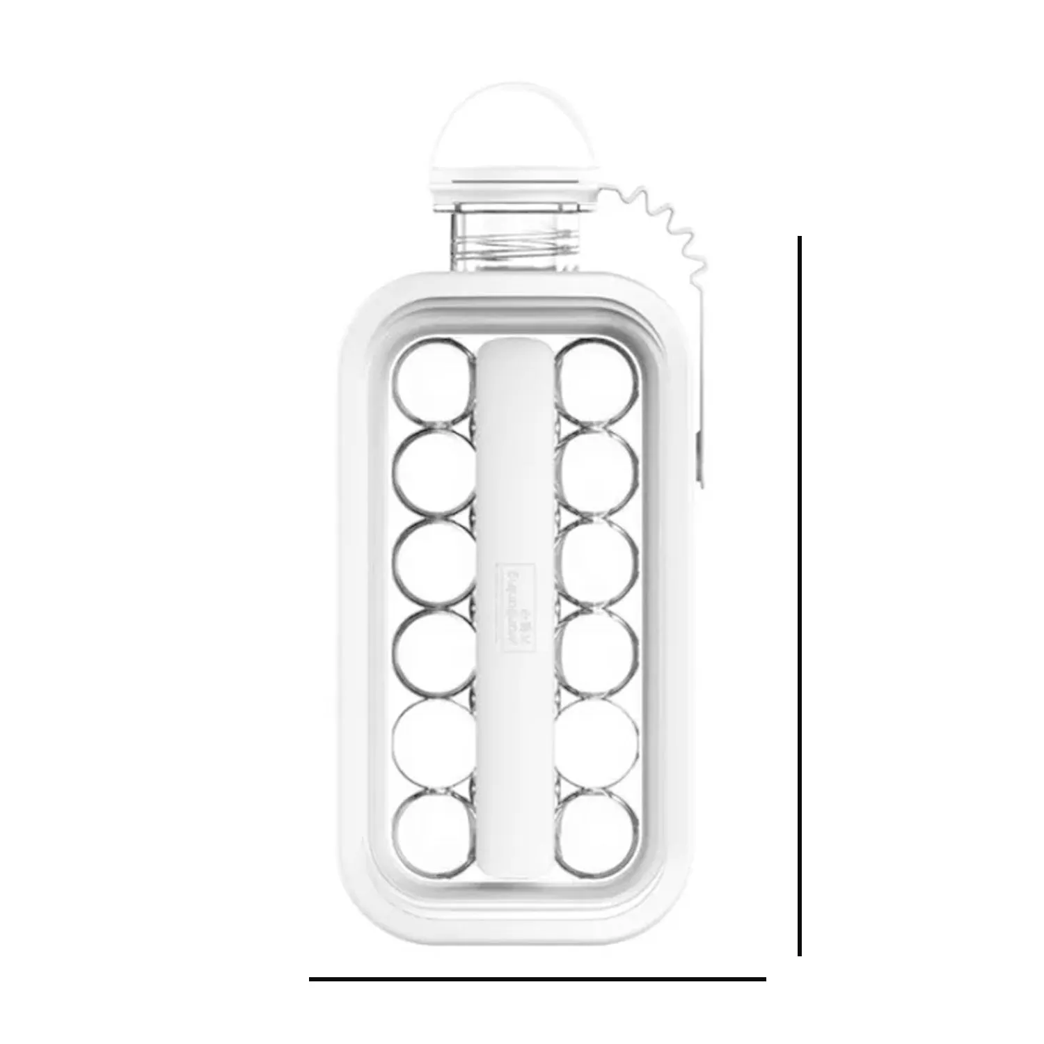 Ice Tray, Foldable Ice Cube Molds with Lid,2-in-1 Ice Box, Ice Cube Speeder, Ice Ball Maker, Ice Cube Making Bottle,14-Ice Balls, For outing camping hiking