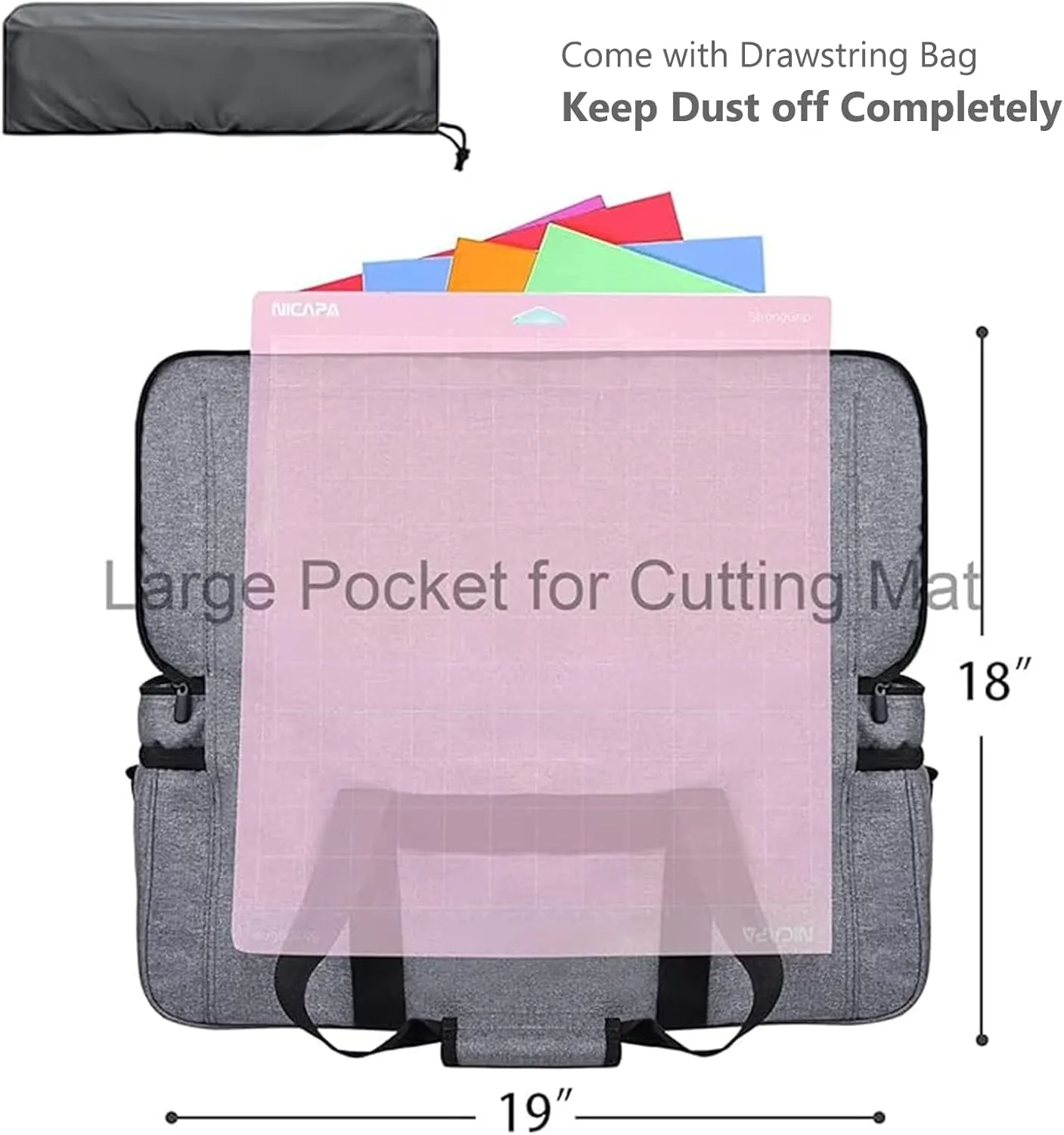 IMAGINING Cushion Carrying Case Bag Compatible with Cricut Maker/Maker 3, Cricut Explore Air 2/Explore 3, Cricut Organizer for Cricut Accessories