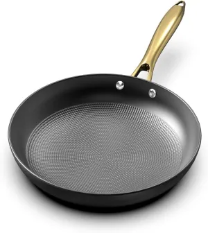 imarku Non stick Frying Pans, Long Lasting 10 Inch Frying Pan, Professional Nonstick Frying Pan Cast Iron Skillet, Stay Cool Handle, Easy Clean Oven Safe Pans, Father's Day Gifts