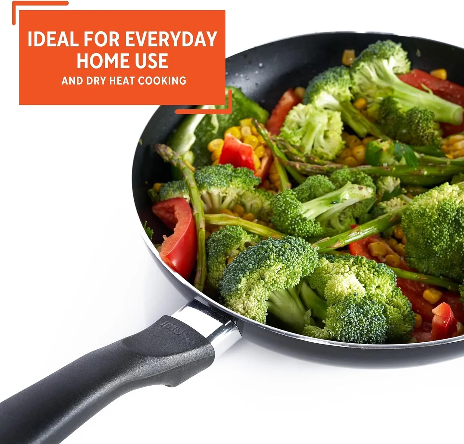 IMUSA Black USA IMU-25010TGT 10" Nonstick Bistro Saute Pan, 10 Inch