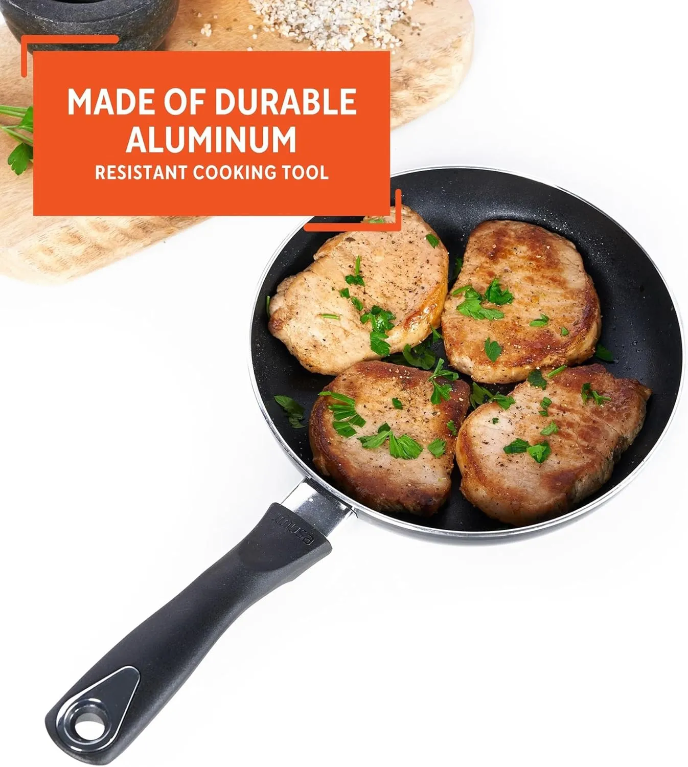 IMUSA Black USA IMU-25010TGT 10" Nonstick Bistro Saute Pan, 10 Inch