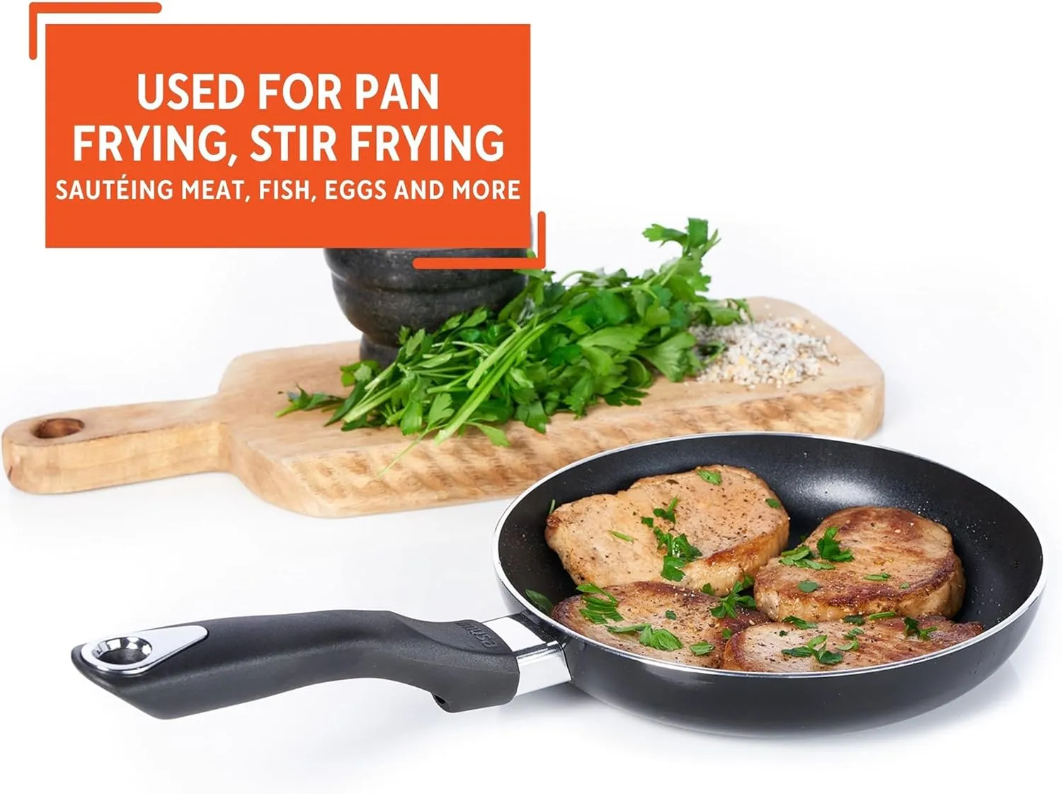 IMUSA Black USA IMU-25010TGT 10" Nonstick Bistro Saute Pan, 10 Inch