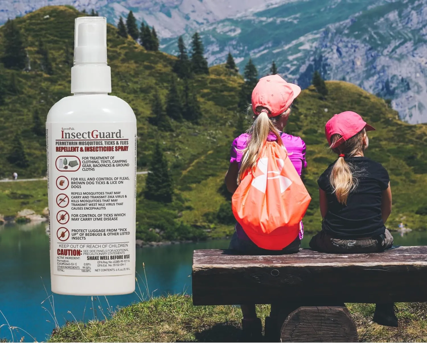 InsectGuard Permethrin Mosquitoes, Ticks and Flies Repellent & Insecticide Spray Quart (32oz)