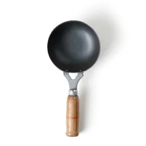 Iron Tadka Pan 100% Natural & Toxin Free with Wooden Handle(5")
