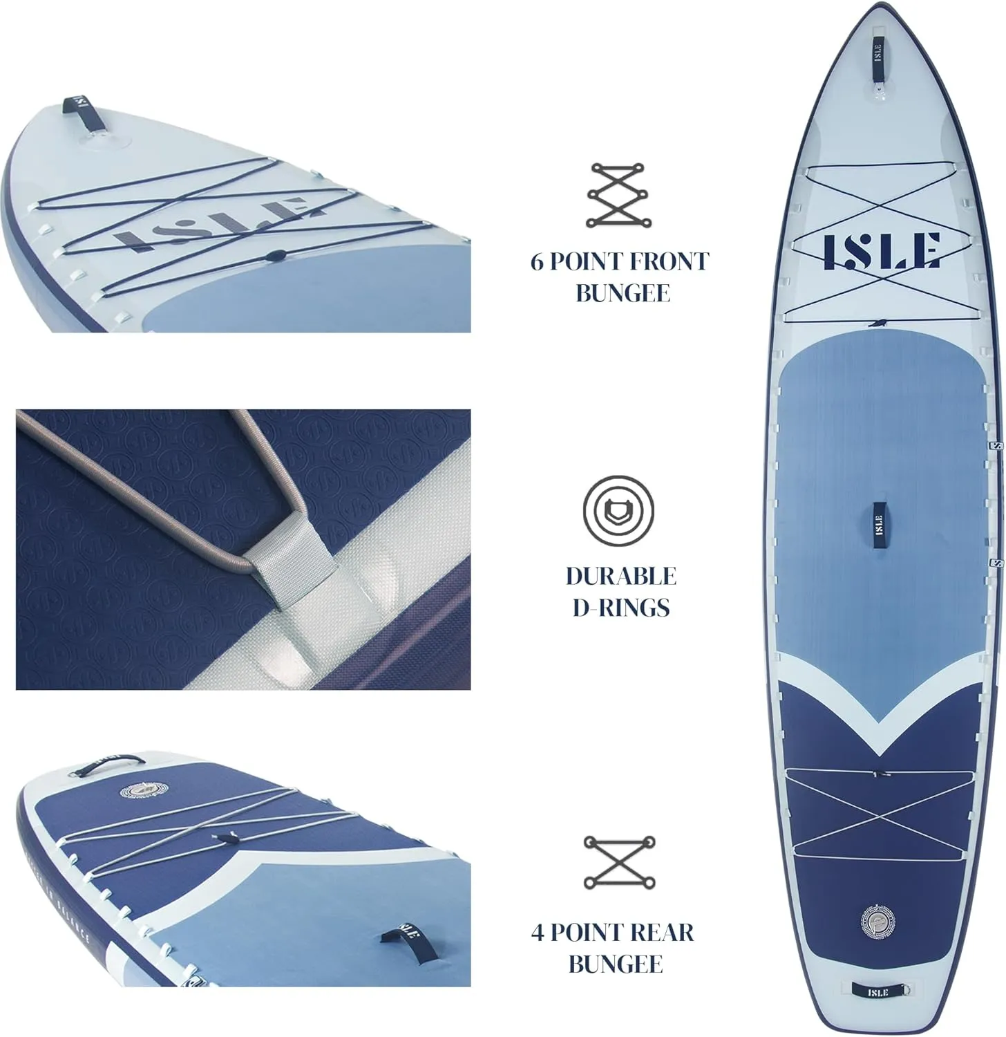 ISLE Explorer 3.0 Inflatable Stand Up Paddle Board & iSUP Bundle Accessory Pack, Adventure & Touring Board, Durable, Lightweight with Stable Wide Stance, 300 Pound Capacity, 11.6"x 6"