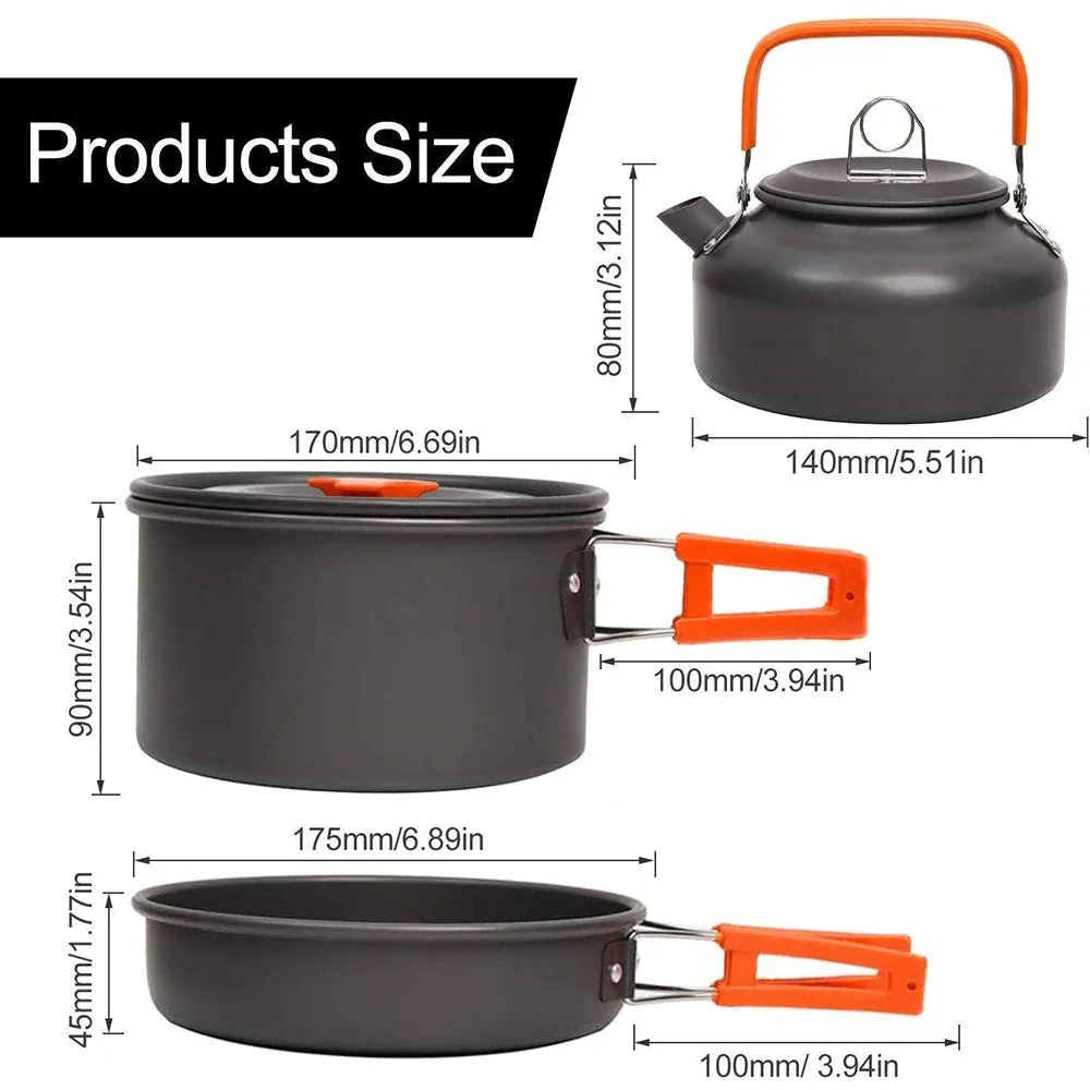 JANNU - Outdoor 8pcs Cookware Kit