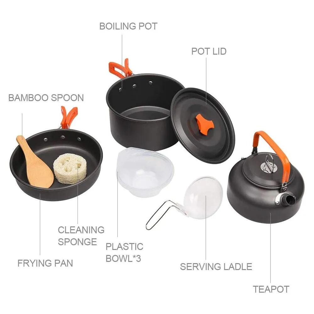 JANNU - Outdoor 8pcs Cookware Kit