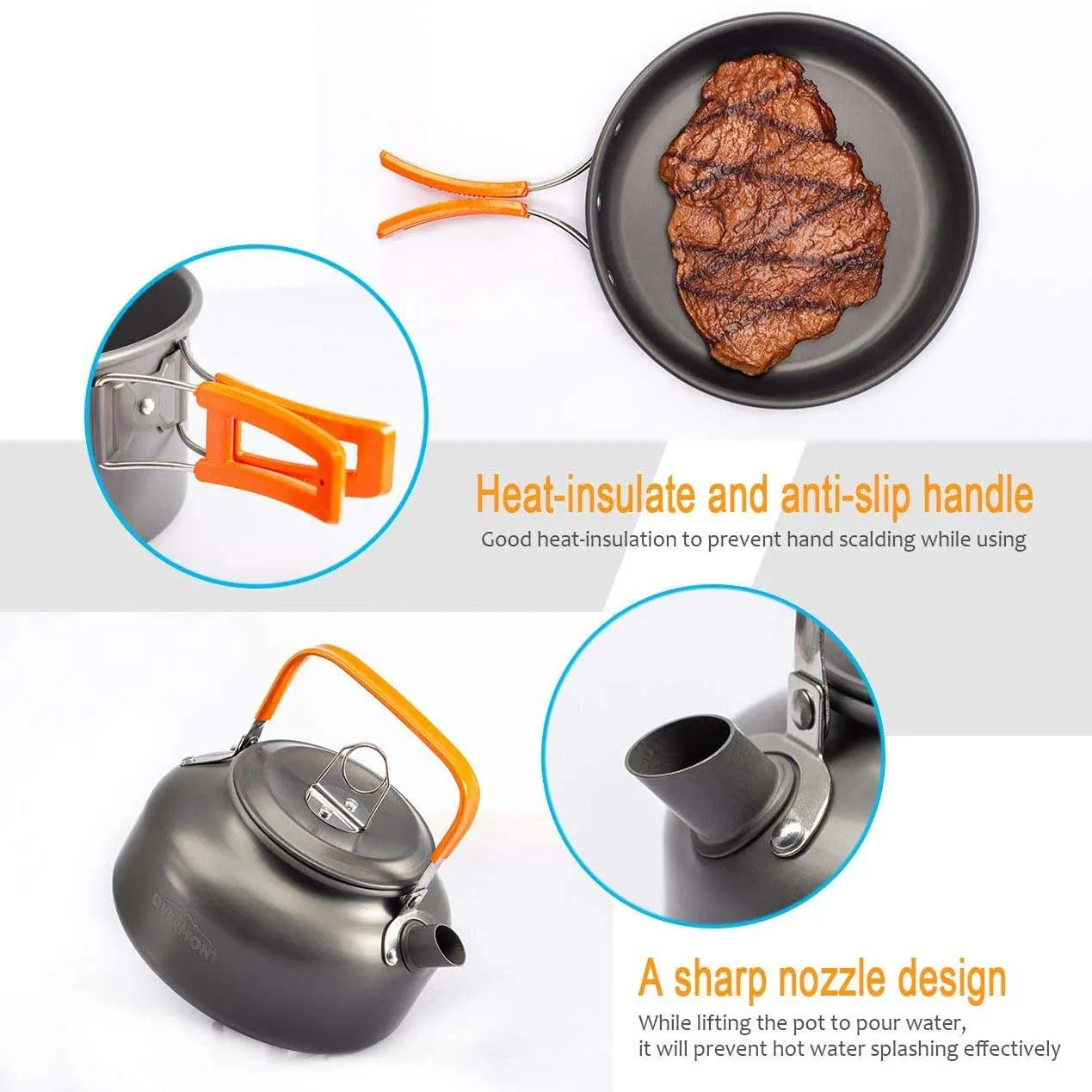 JANNU - Outdoor 8pcs Cookware Kit