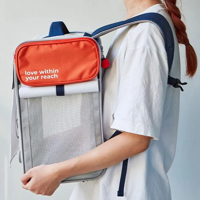 Japanese Style Cat carrier Backpack Expandable Bag