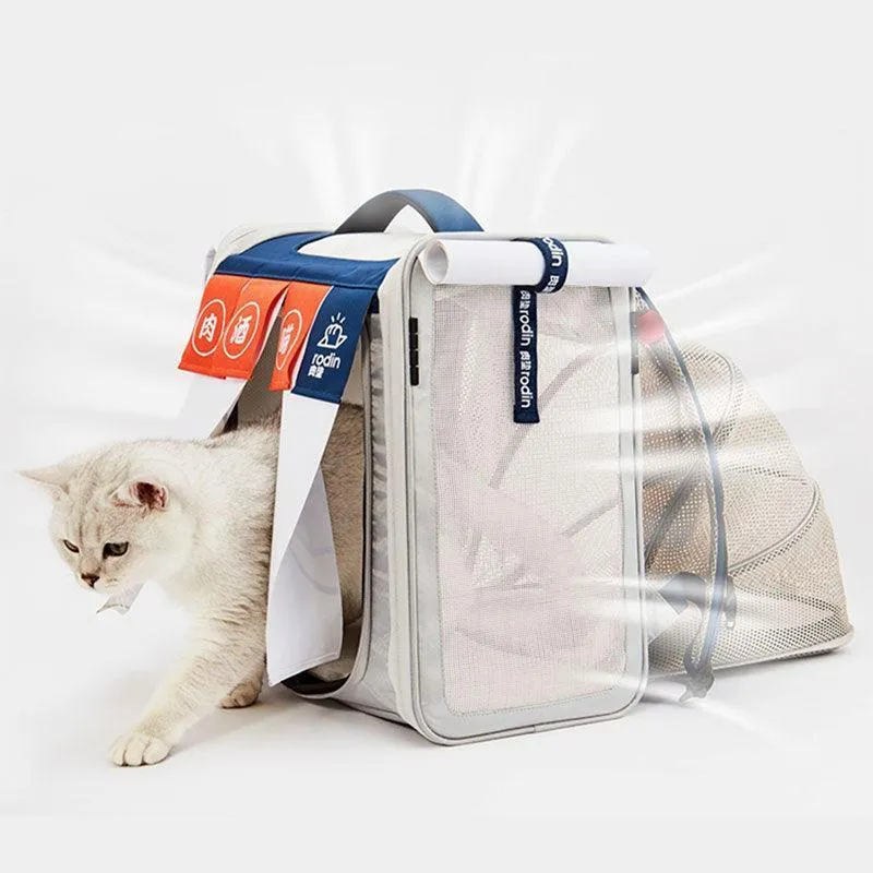 Japanese Style Cat carrier Backpack Expandable Bag