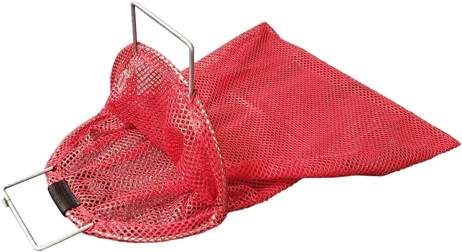 JCS Small Uncoated Galvanized Wire Handle Mesh Catch Bag, Approx. 15inch x 20inch