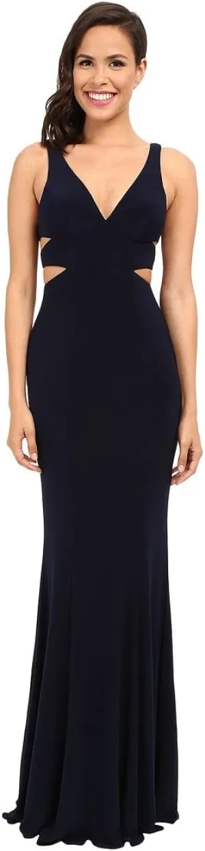 Jersey V-Neck Side Out 7541 Navy 12
