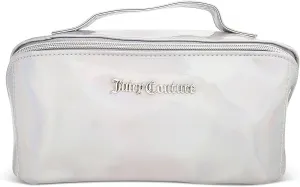 Juicy Couture Women's Cosmetics Bag - Travel Makeup and Toiletries Cross Zip Pouch - Travel Cosmetic Bag, Iridescent