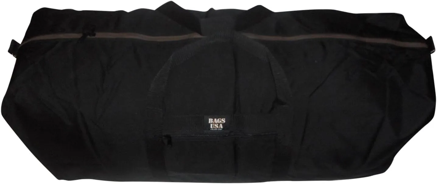 Jumbo Duffle Bag Holds Camping Gear,scuba Gear,river Raft Tube Made In USA. (Black)