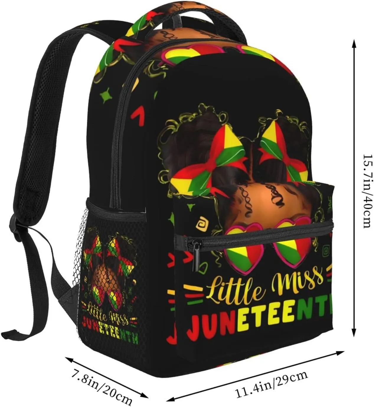 Juneteenth Black History Month Women Backpack Lightweight Laptop Backpack Casual Daypack Travel Double Shoulder Bag For Women Men