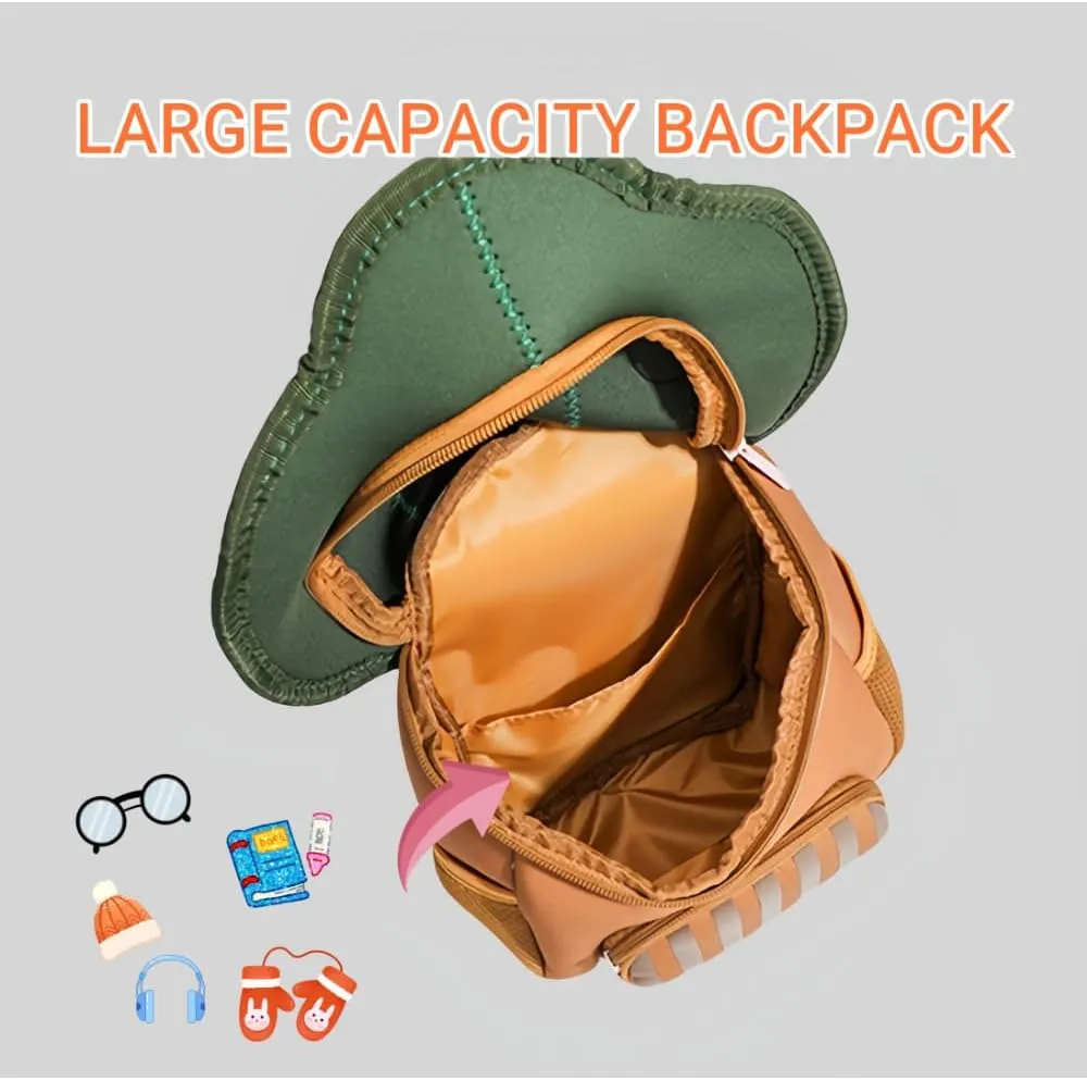 Kawaii Mushroom Pattern Backpack Polyurethane Material Lightweight Backpack Mini Cute Handbag(Red)