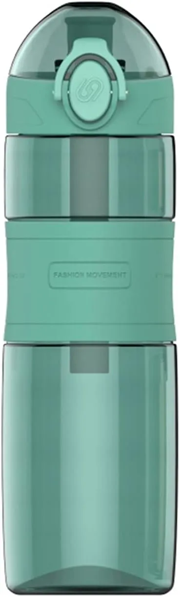 kettles Sport Bottles with Leak-proof Lid-Time Marker,Non-Slip Silicone,Large Water Jug-Portable Handle,Cups for Fitness/Camping canteen(A)