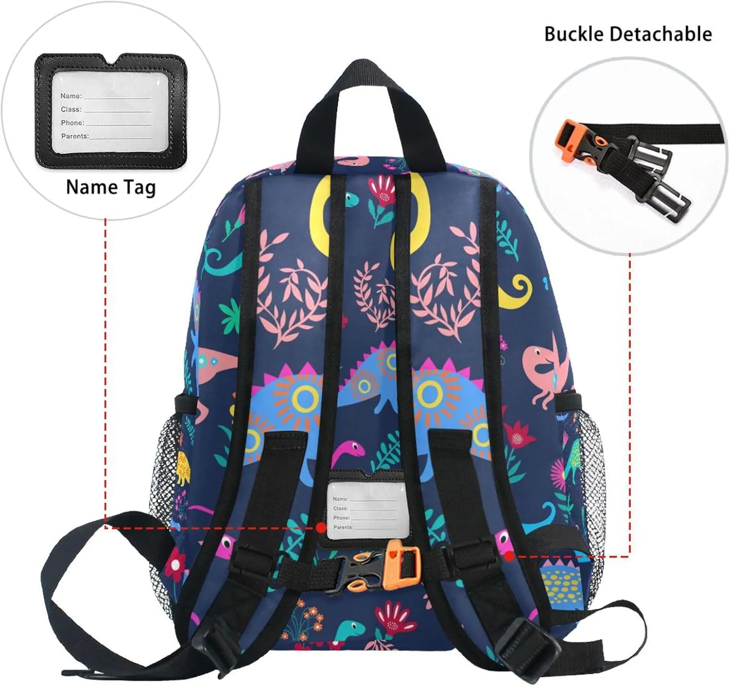 Kids Backpack Dinosaurs Cute Kids Pattern Todder Backpack Lightweight Preschool Kindergarten Book Bag Practical and Durable Daycare Bag for Travel,Toys