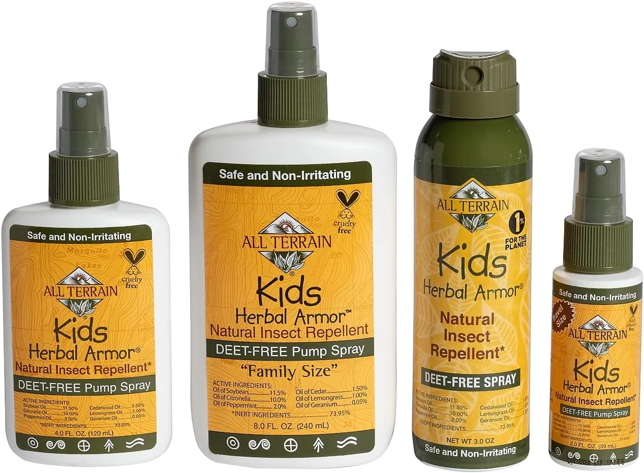 Kids Herbal Armor DEET-Free Pump Spray 8oz. Insect Repellent - Value Size, Plant-Based and All-Natural Bug Repellent for Outdoor Protection, Safe for Family and Pets
