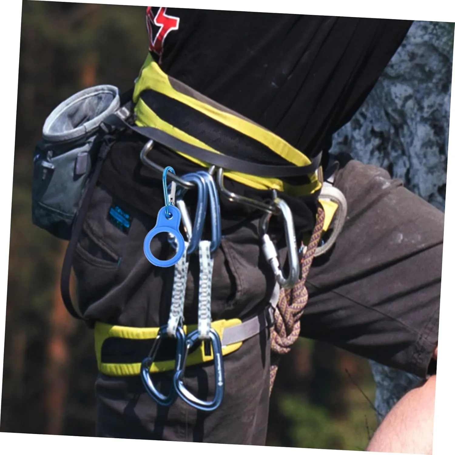 Kisangel 5sets Camping Hiking Water Bottle Holders Multi-Function Belt Buckle Nylon Keys Holder Outdoor Supply Convenient Bottle Buckle 6pcs*5