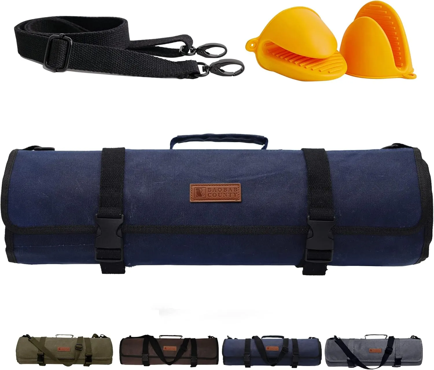 Knife Roll Bag (Navy Blue)