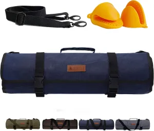 Knife Roll Bag (Navy Blue)