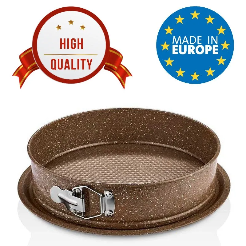 Korkmaz Torta Nonstick Granite Springform Cake Pan, 9.4"