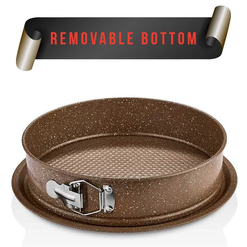 Korkmaz Torta Nonstick Granite Springform Cake Pan, 9.4"