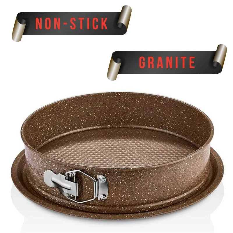 Korkmaz Torta Nonstick Granite Springform Cake Pan, 9.4"