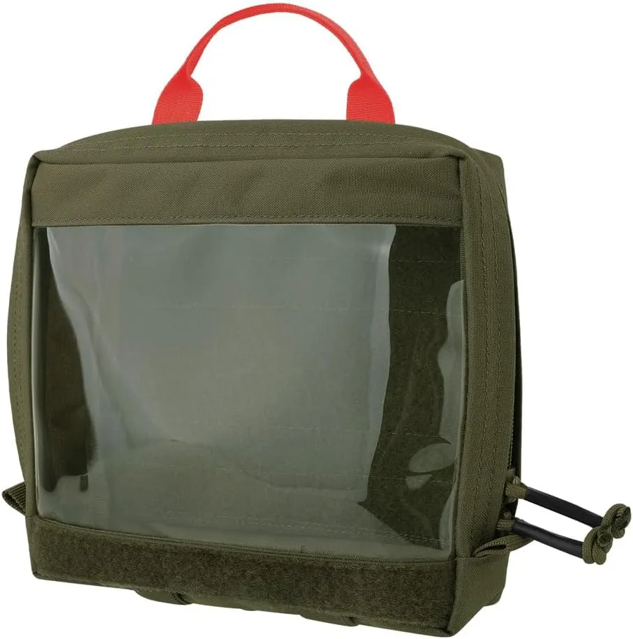 KRYDEX Clear Top Insert Bag with Hook Panel Tactical Packing Cube Travel Organizer Bag (Large-RG)