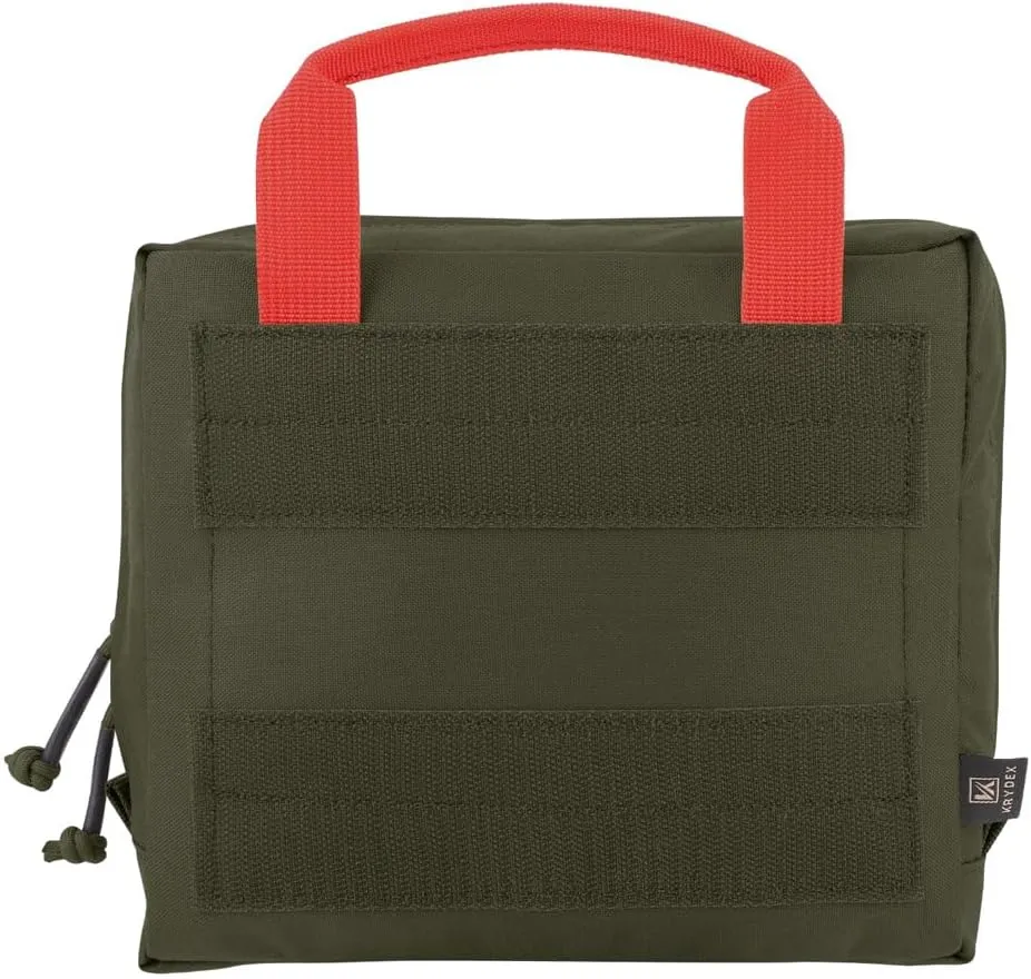 KRYDEX Clear Top Insert Bag with Hook Panel Tactical Packing Cube Travel Organizer Bag (Large-RG)