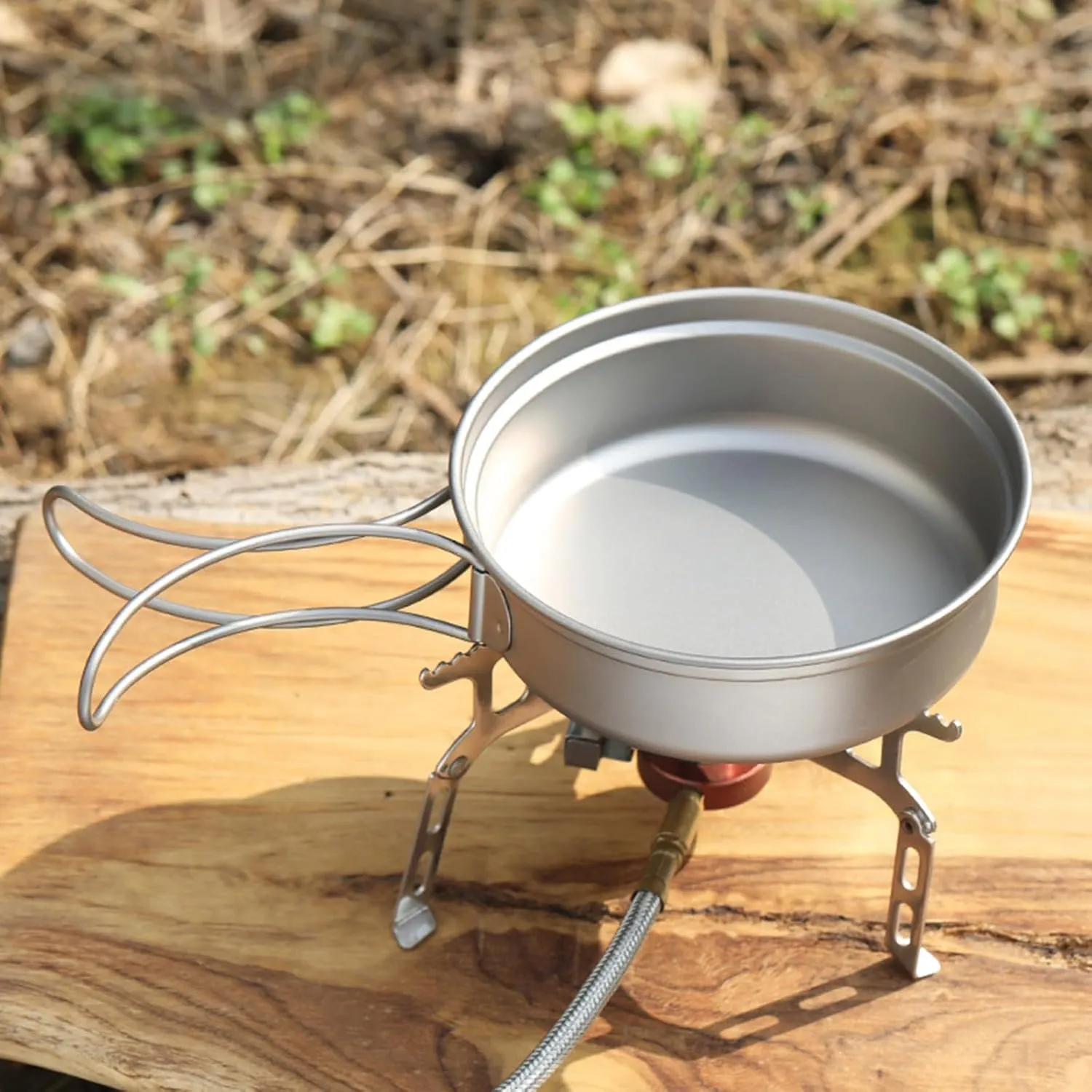 Large Capacity Backpacking Cookware Folding Handle Dinner Plate For Camping Picnics Outdoor Meals
