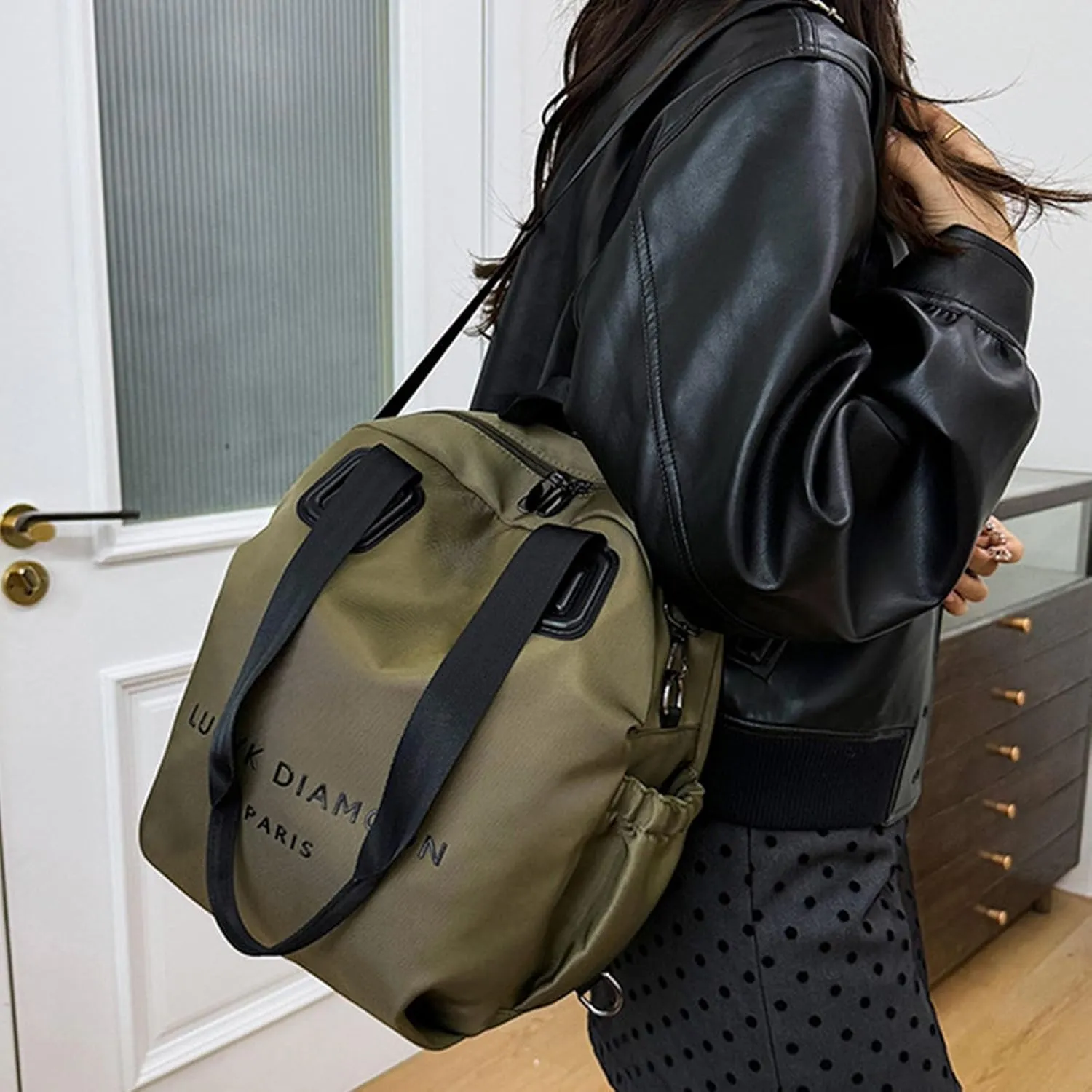 Large Capacity Fashion Versatile Shoulder Bag, Multipurpose Casual Travel Backpack, Lightweight Fashion Bag