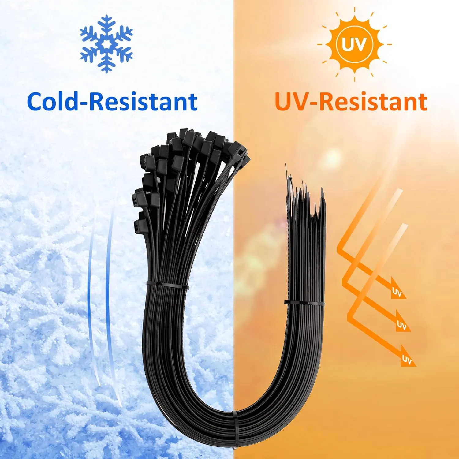 Large Zip Ties 36 inch (250 Pack), Long Zip Ties Heavy Duty with 250 lb Tensile Strength, Big Cable Ties, Black, by ANOSON