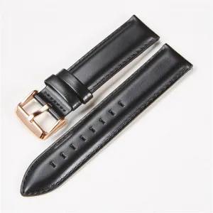 Leather Watchband 18mm 20mm 22mm Black Brown Red Cowhide Watch Band Quick Release Strap Watch Accessories