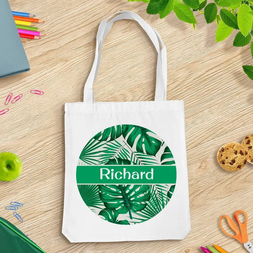 Leaves White Tote Bag