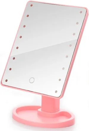 Led Makeup Mirror Princess with Light Makeup Mirror Smart Touch Sn with Portable Dressing Mirror Black Regular Section