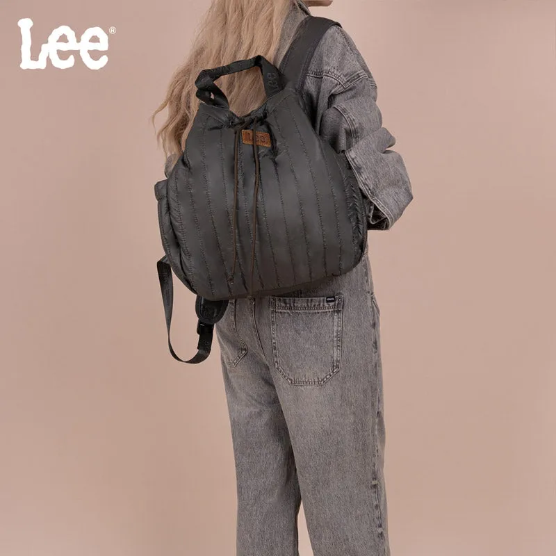 Lee Lightweight Quilted Puffy Drawstring Travel Backpack