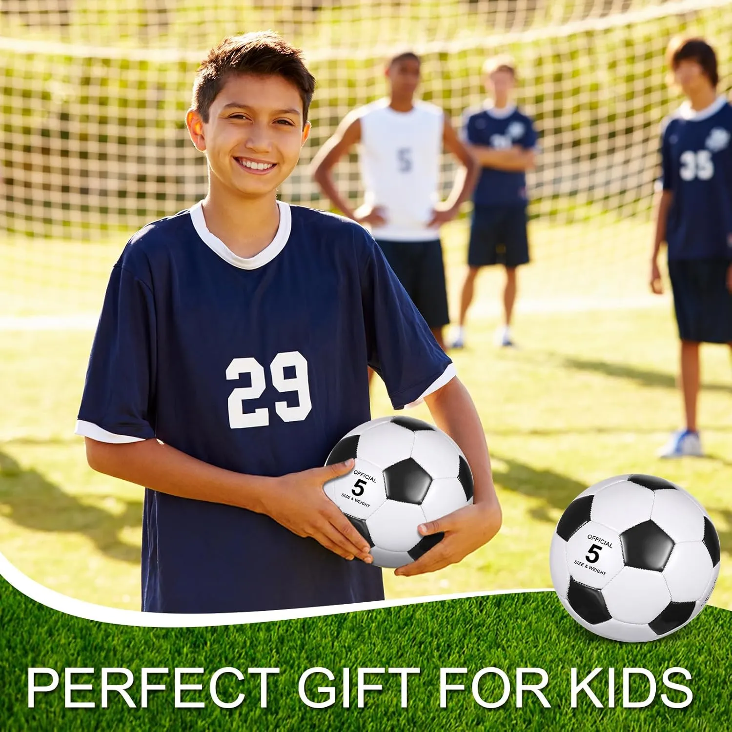 Libima 13 Pcs Soccer Ball Bulk 10 Pcs Official Size 5 Soccer Ball with 2 Pump and Carry Bag Indoor Outdoor Training Game Sport Gift for Youth Adult Back to School