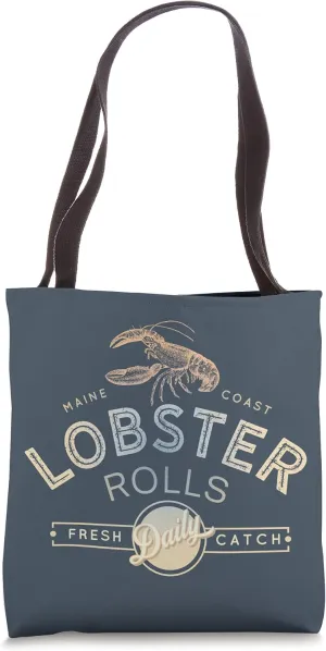 Lobster Roll Vintage Maine Coastal Tote Bag
