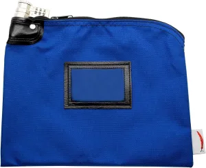 Locking Bank Bag, Water Repellent Denier Nylon, 9 x 12 Inch (Royal Blue)