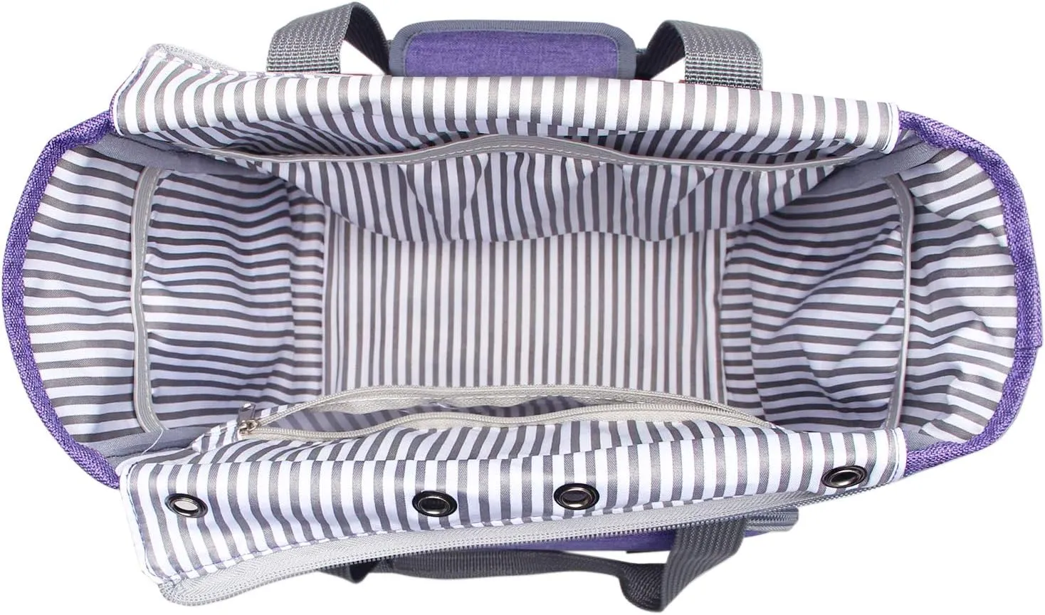 LUXJA Knitting Bag with Shoulder Straps, Yarn Bag for Carrying Projects, Knitting Needles, Crochet Hooks and Other Accessories, Purple