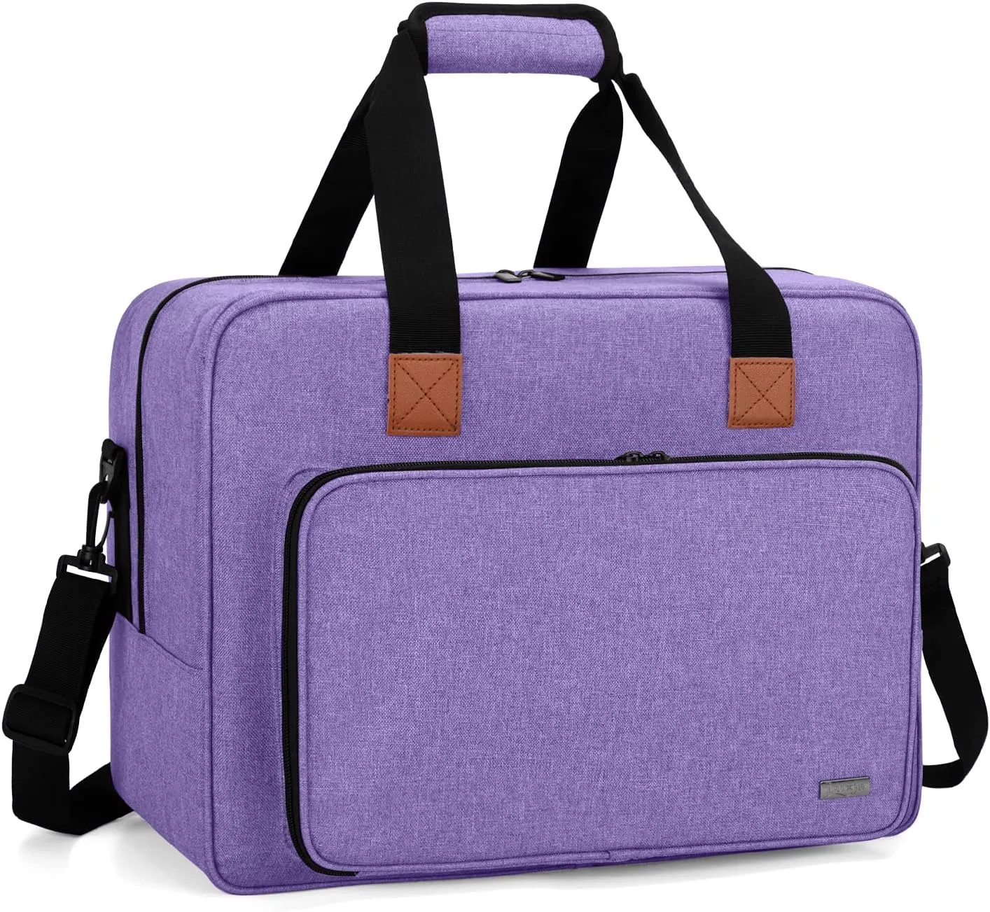 LUXJA Portable Sewing Machine Bag, Purple, Fits Most Singer, Brother Sewing Machines and Accessories