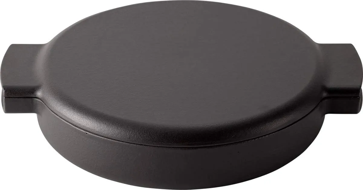 Made in Japan ovject Enameled Cast Iron Pan - 2 Handle [23cm] (Black)