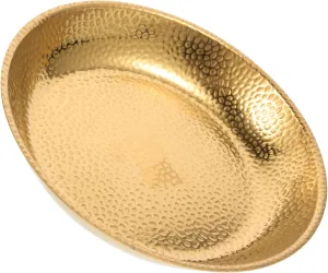 MAGICLULU Vintage Korean Metal Plate Stainless Steel Serving Tray Aesthetic Dish for Camping Barbecue and Dinner Easy to Clean Fingerprint Resistant